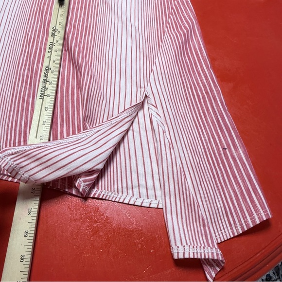SEVEN FORTY TWO RED AND WHITE STRIPED ASYMMETRICAL TOP - Picture 6 of 7